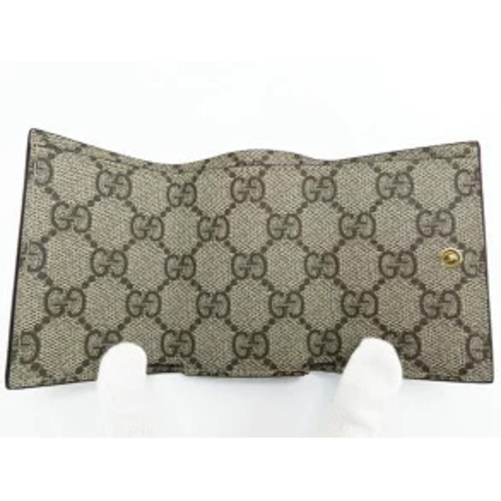 Gucci Balenciaga The Hacker Project GG Supreme Tri fold Wallet Compact Brown - Picture 6 of 9